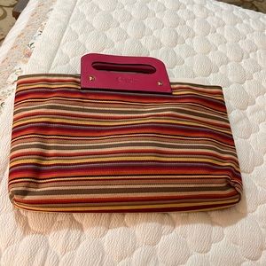 Passibra Tokyo Bag. Pink Stripe Cloth Bag Size 14“ * 9.5”